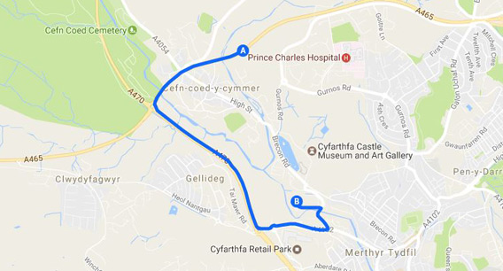 a465 directions to Vertigo Trampoline Park