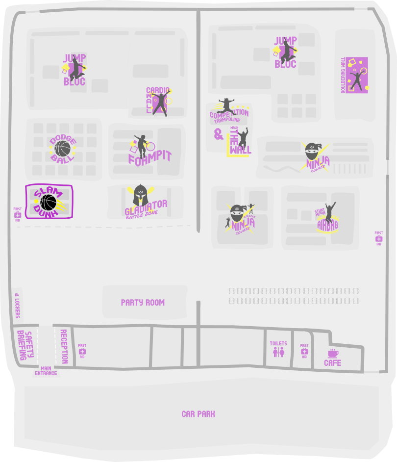 Slam dunk area highlighted