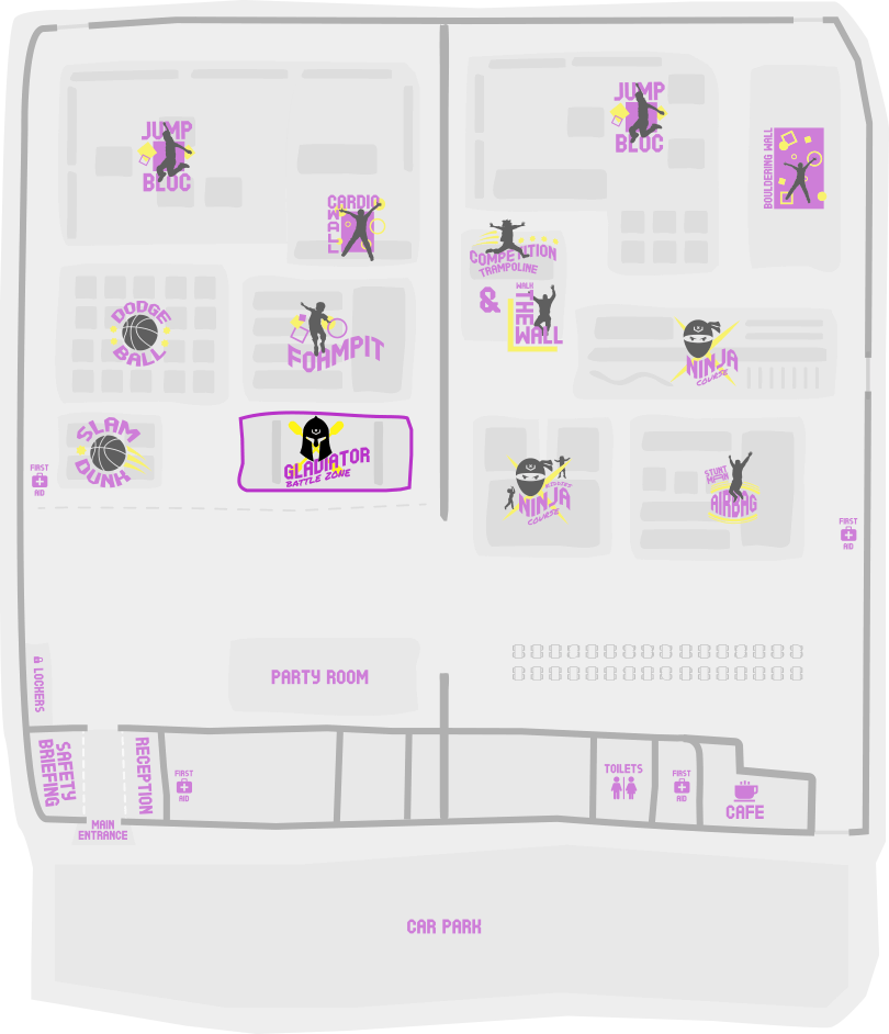 ladiator zone area highlighted